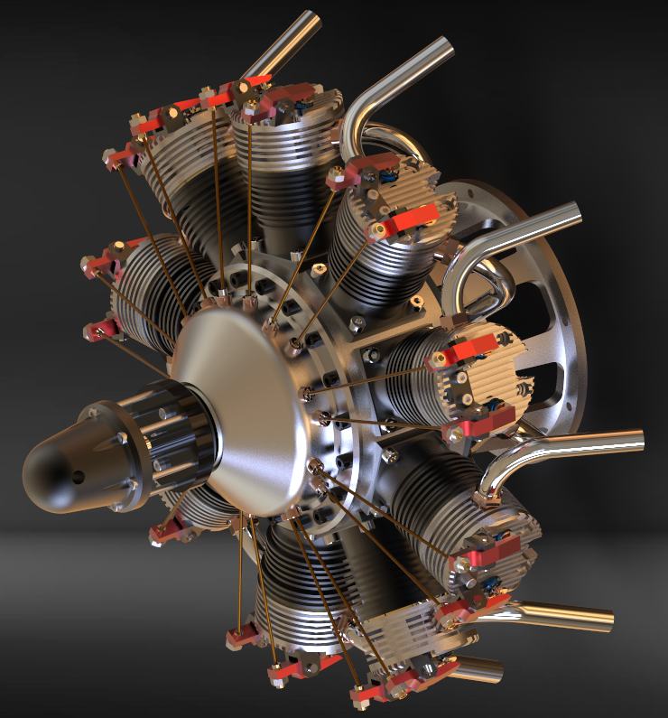 3D Radial Engine